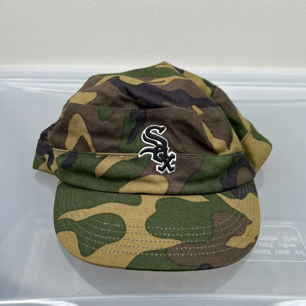 Chicago‎ White Sox Army Hat Men Adjustable Green Camo Strap Baseball Cap MLB